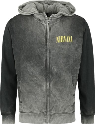 Nirvana Logo Mikina s kapucí na zip šedá/cerná