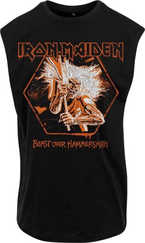 Iron Maiden BOH Hexagon Crop Tank top černá