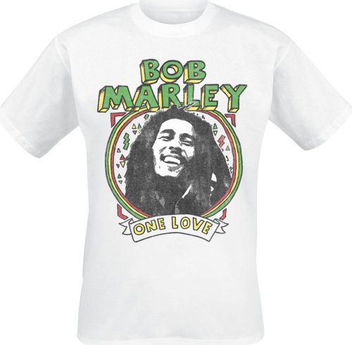 Bob Marley One Love Paint Tričko bílá