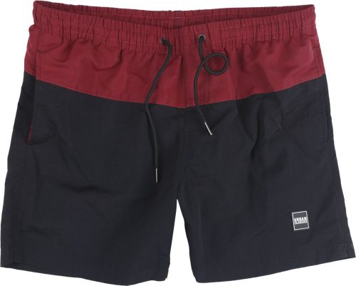 Urban Classics Block Swim Shorts Pánské plavky červená