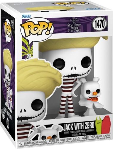 The Nightmare Before Christmas Vinylová figurka č.1470 Jack with Zero Sberatelská postava vícebarevný