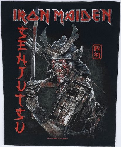 Iron Maiden Senjutsu nášivka na záda cerná/cervená