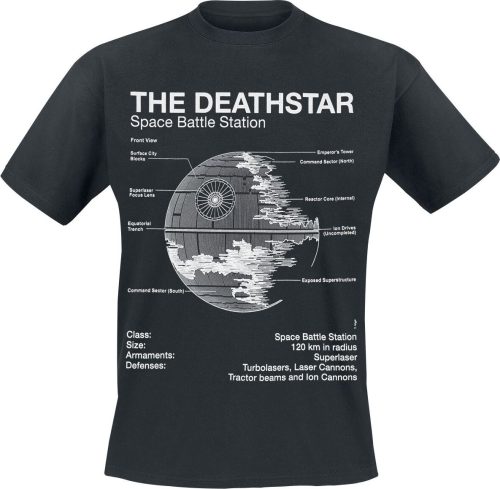 Star Wars Death Star - Sketch Tričko černá