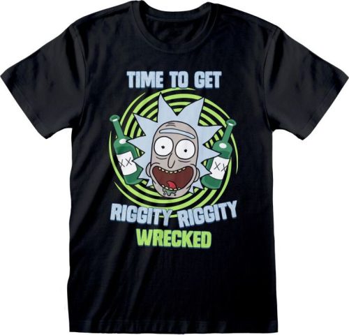 Rick And Morty Riggity Wrecked Tričko černá