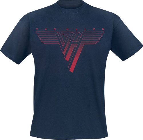 Van Halen Classic Red Logo Tričko námořnická modrá