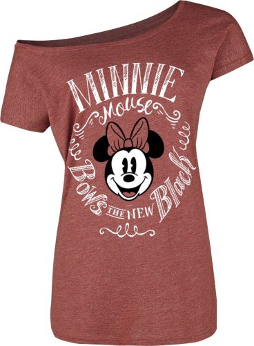 Mickey & Minnie Mouse Minni Maus - Bows Dámské tričko směs červené