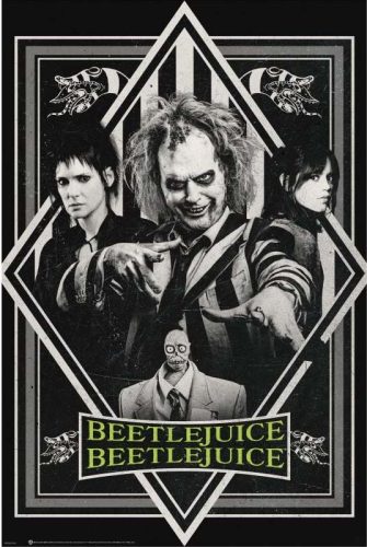 Beetlejuice Beetlejuice Beetlejuice plakát cerná/bílá/zelená