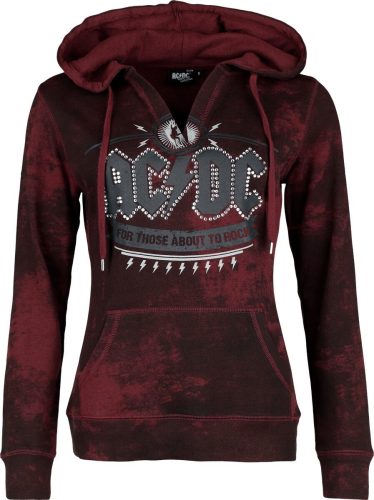 AC/DC EMP Signature Collection Dámská mikina s kapucí tmavě červená