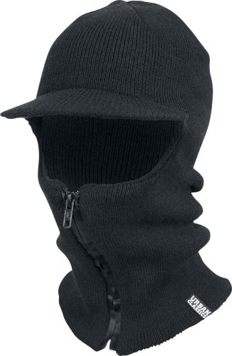 Urban Classics Zipped Balaclava Visor Čepice s kšiltem černá