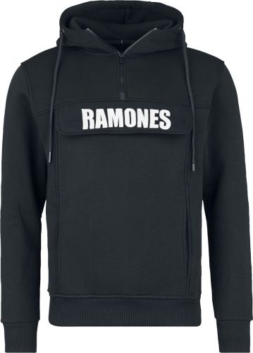 Ramones Logo Mikina s kapucí černá