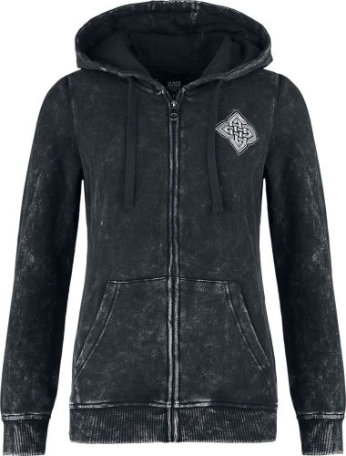 Black Premium by EMP Bunda s kapucí s keltskými ornamenty Dámská mikina s kapucí na zip černá