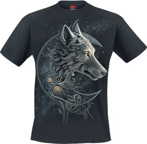 Spiral Celtic Wolf Tričko černá