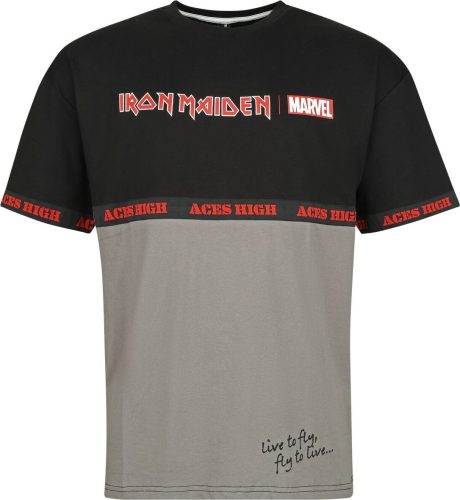 Iron Maiden Iron Maiden x Marvel Collection - Aces High War Machine Tričko cerná/šedá