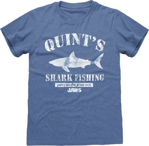 Der weisse Hai Quint´s Shark Fishing Tričko modrá