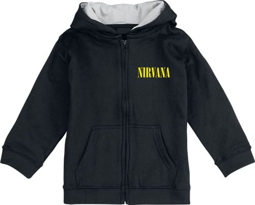 Nirvana Metal Kids - Logo detská mikina s kapucí na zip černá