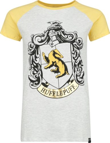 Harry Potter Hufflepuff Gold Dámské tričko šedá/žlutá