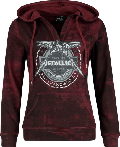 Metallica EMP Signature Collection Dámská mikina s kapucí cervená/cerná