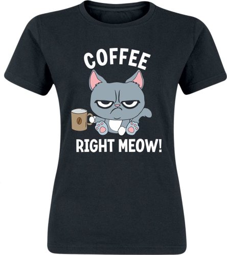 Tierisch Coffee Right Meow! Dámské tričko černá