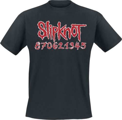 Slipknot Numbers Tričko černá