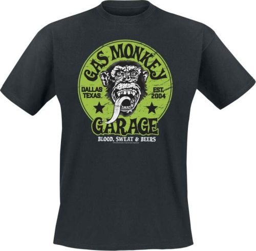 Gas Monkey Garage Green Logo Tričko černá