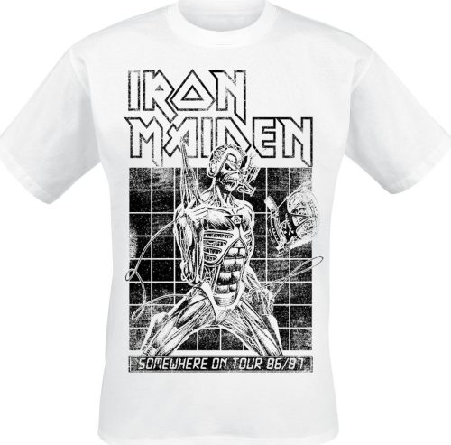 Iron Maiden Sit Tour 86/87 Tričko bílá