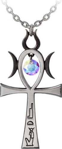 Alchemy Gothic Witch Ankh (of Menouthis) Náhrdelník - řetízek stríbrná