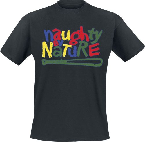 Naughty by Nature Classic Colourful Logo Tričko černá