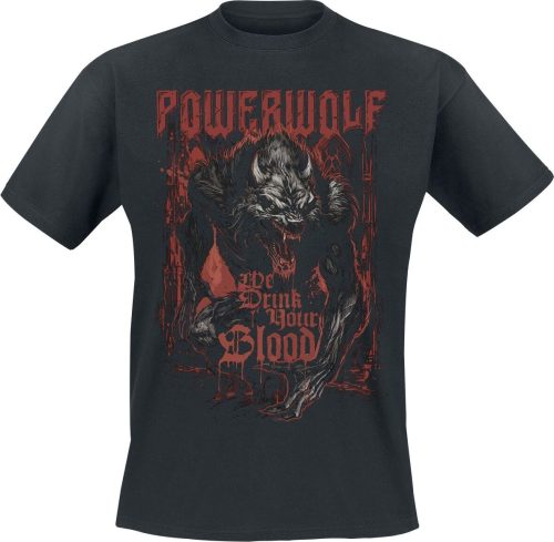 Powerwolf We Drink Your Blood Tričko černá