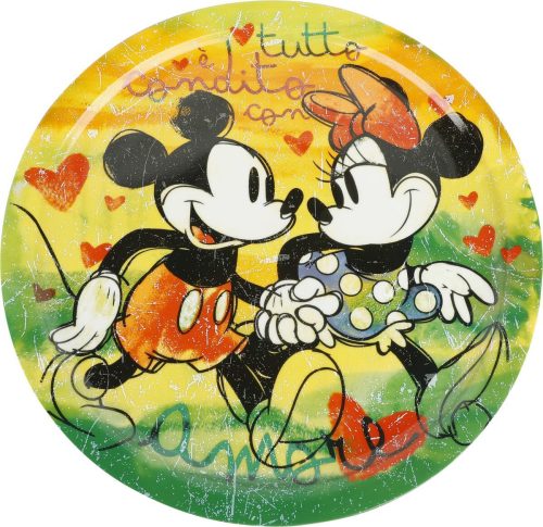 Mickey & Minnie Mouse Sada talířů na pizzu Mickey & Minnie talíre vícebarevný