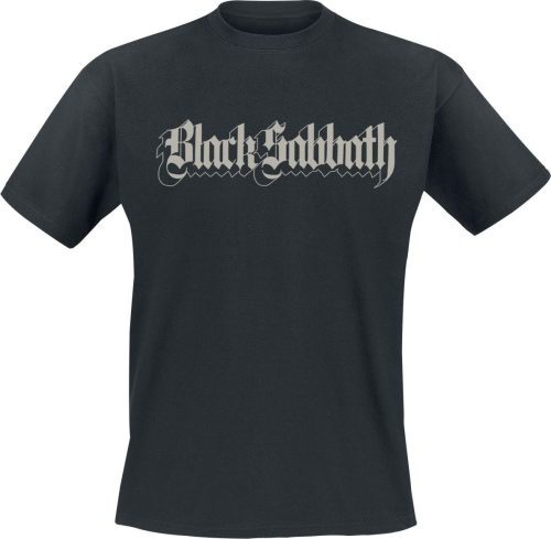 Black Sabbath Gothic Logo Tričko černá