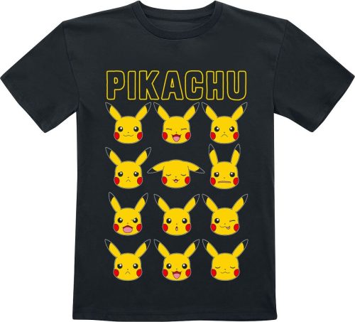 Pokémon Kids - Pikachu Faces detské tricko černá