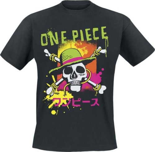 One Piece One Piece - Skull Neon Tričko černá