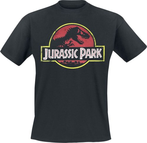 Jurassic Park Classic Logo Tričko černá