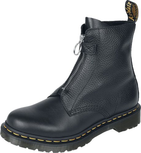 Dr. Martens 1460 Pascal Frnt Zip - Black Wanama & Black Milled Nappa boty černá