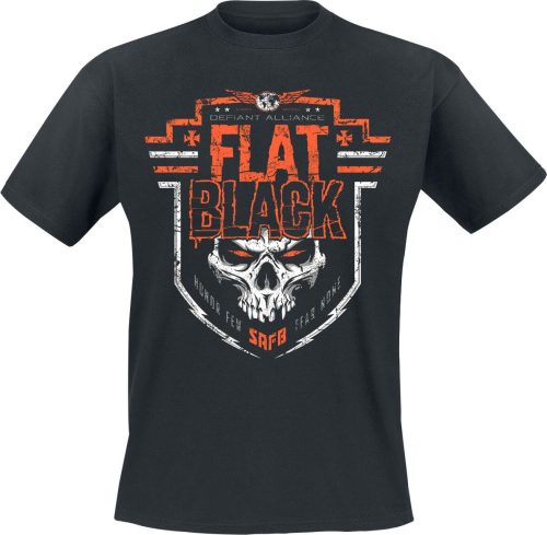 Flat Black Defiant Alliance Tričko černá