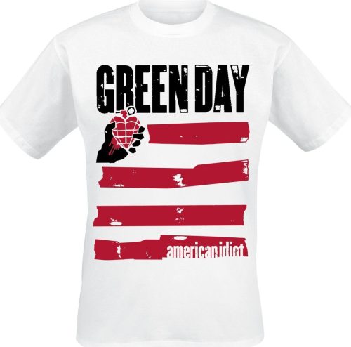 Green Day Idiot Flag Tričko bílá