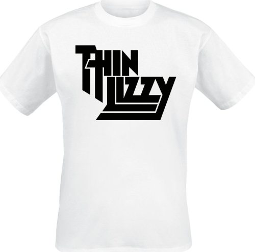 Thin Lizzy Classic Stacked Logo Tričko bílá