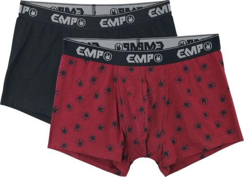 EMP Basic Collection Balenie 2 párov boxeriek Boxerky cerná/cervená