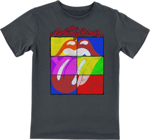 The Rolling Stones Amplified Collection - Kids - Square Tongue detské tricko charcoal