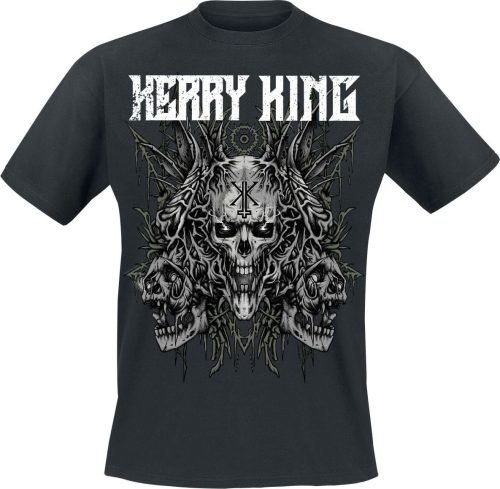 Kerry King Multi Skull Green Tričko černá