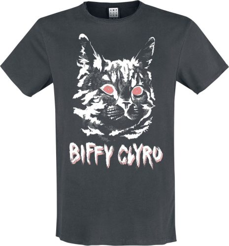 Biffy Clyro Amplified Collection - Black Cat Tričko charcoal