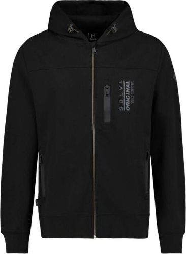 Sublevel Mens Sweatjacket Mikina s kapucí na zip černá