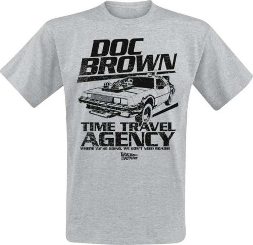 Back To The Future Doc Brown Time Travel Agency Tričko prošedivelá