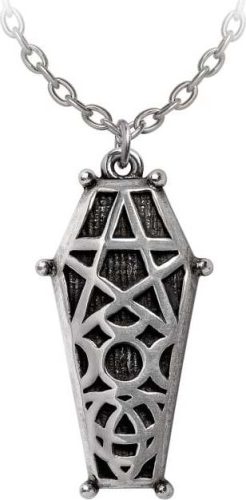 Alchemy Gothic Náramek Hex Coffin Náhrdelník - řetízek cerná/stríbrná