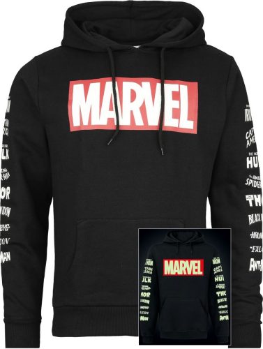 Marvel Logo- svítí v tmě Mikina s kapucí černá