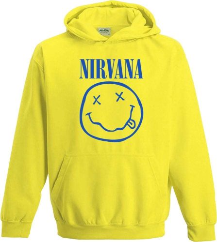 Nirvana Kids - Logo detská mikina s kapucí žlutá