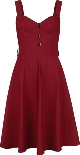 Voodoo Vixen Heart Nuckle Flare Dress Šaty červená