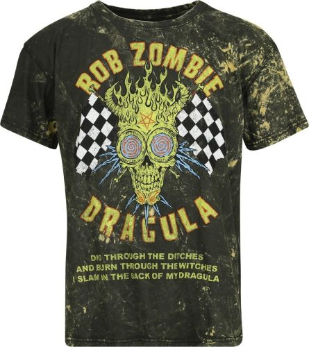 Rob Zombie Dragula Racing Tričko hnědá