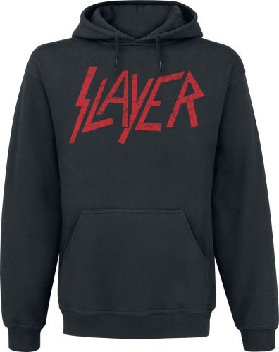 Slayer Classic Logo Distressed Mikina s kapucí černá