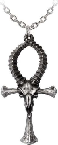 Alchemy Gothic Ankh of Ammon Náhrdelník - řetízek cerná/stríbrná